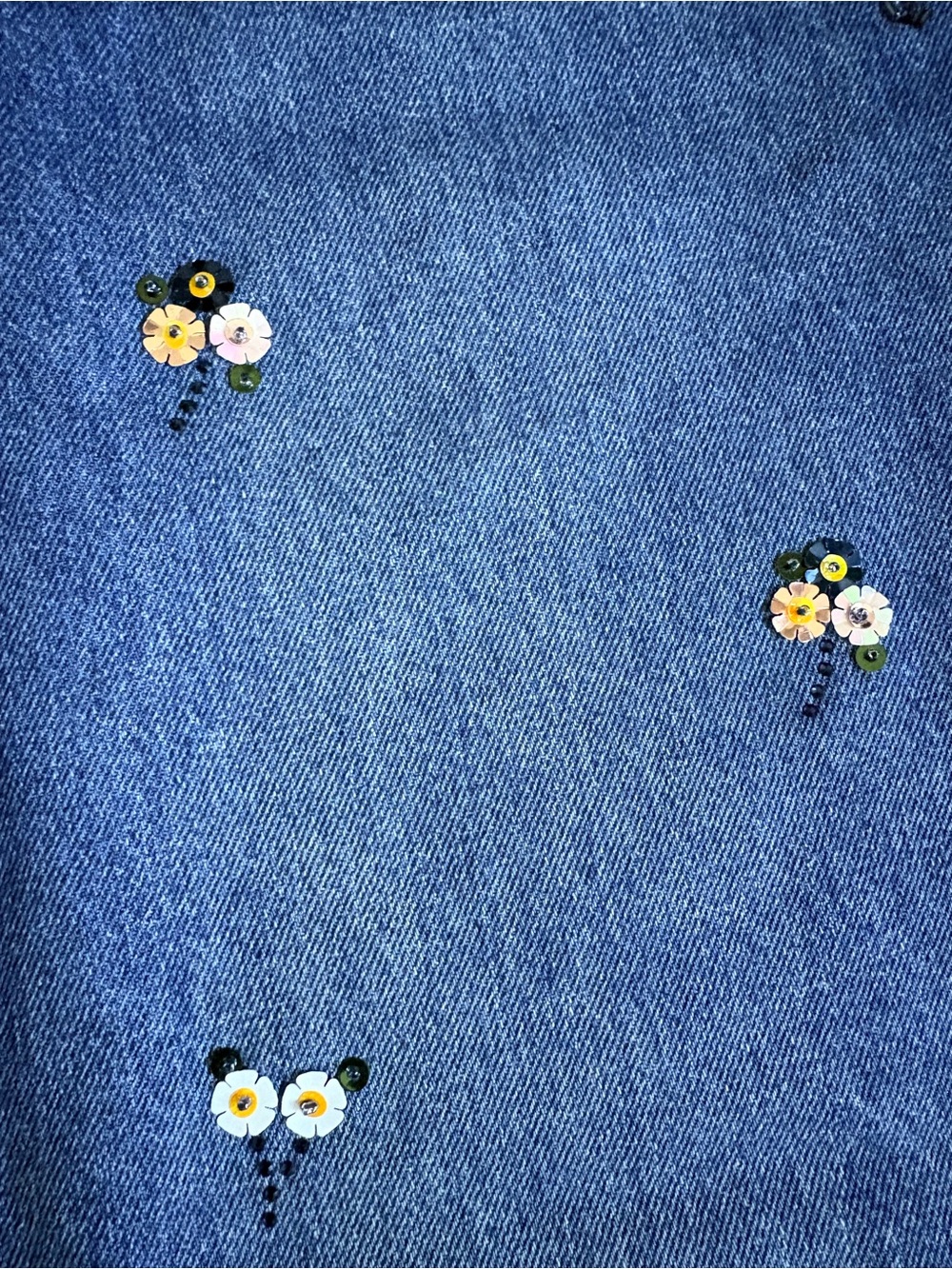 Weekend Max Mara Floral Embellished Cropped Straight Leg Jeans - Picture 5 of 11